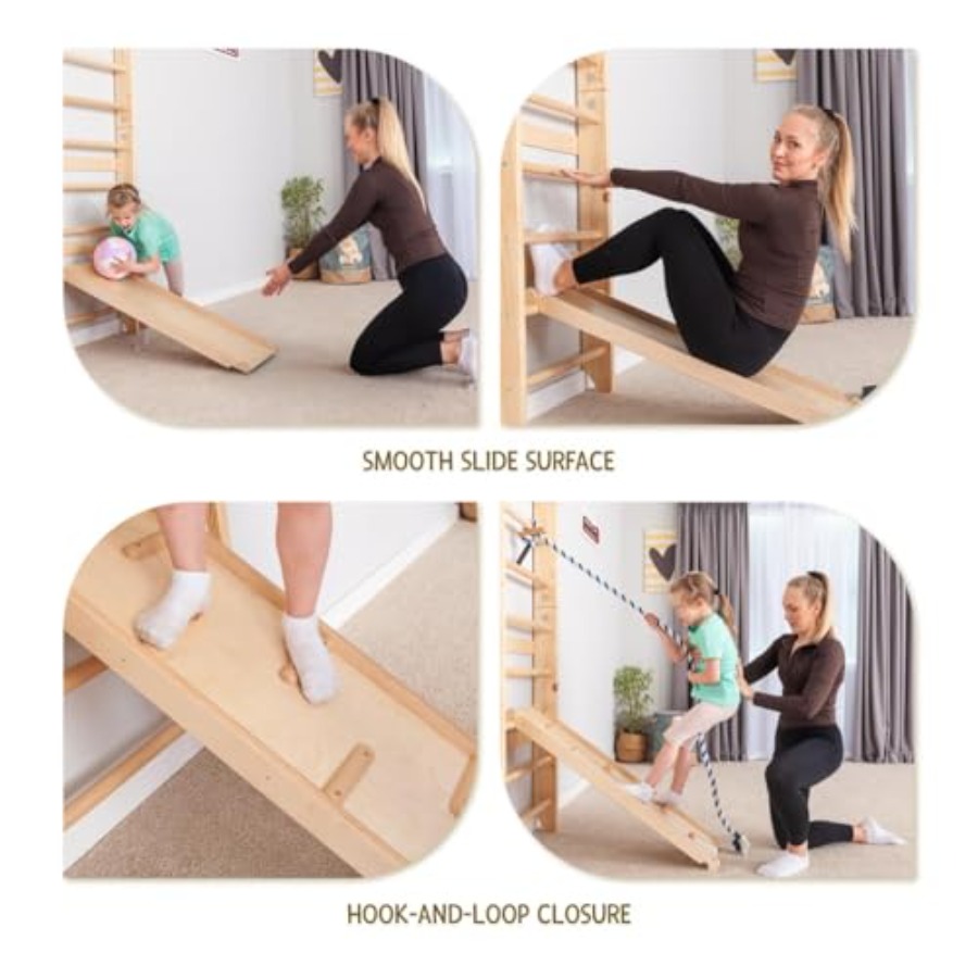 Swedish Ladder Wall Bars for h - Gymnastic Ring Wood 评论和价格