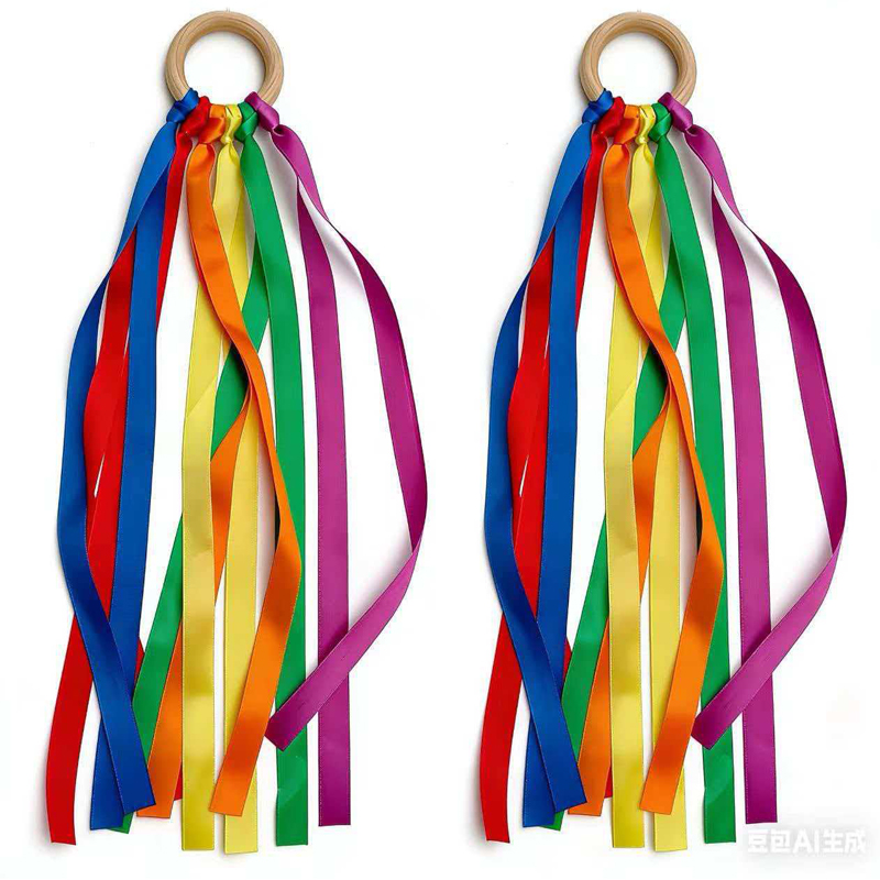 Rainbow Hand Kites Wands Monte - Gymnastic Ring Wood 评论和价格