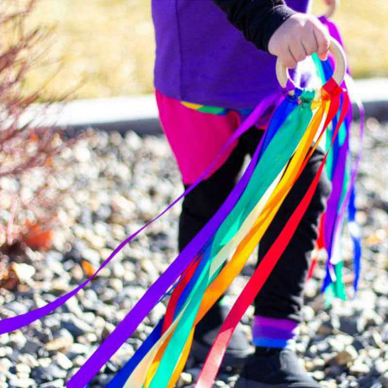 Rainbow Hand Kites Wands Monte - Gymnastic Ring Wood 评论和价格