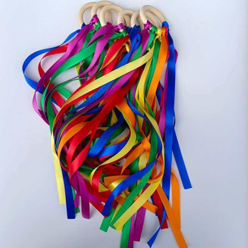 Rainbow Hand Kites Wands Monte - Gymnastic Ring Wood 评论和价格