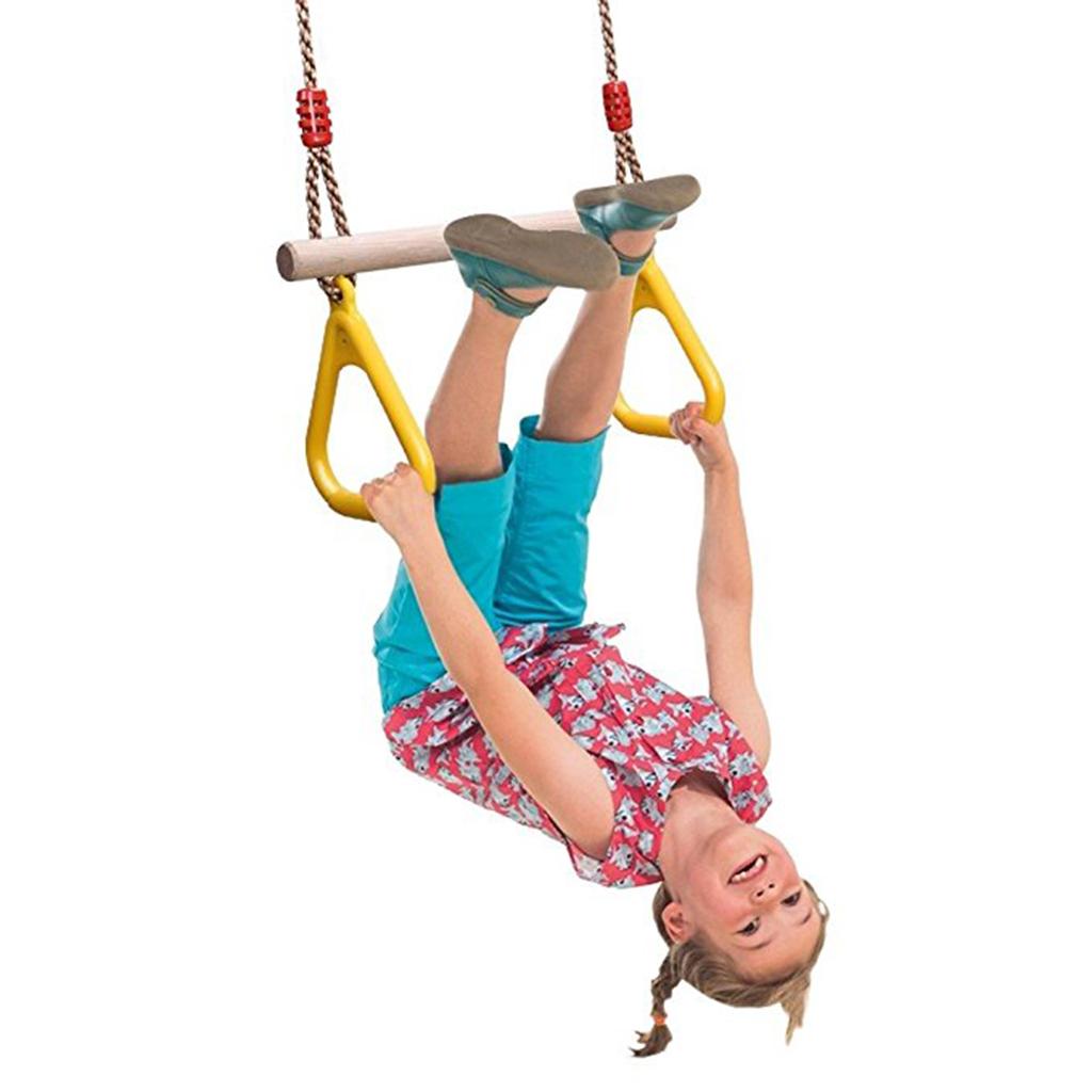 Indoor Outdoor Fun Swing Sets  - Gymnastic Ring Wood 评论和价格