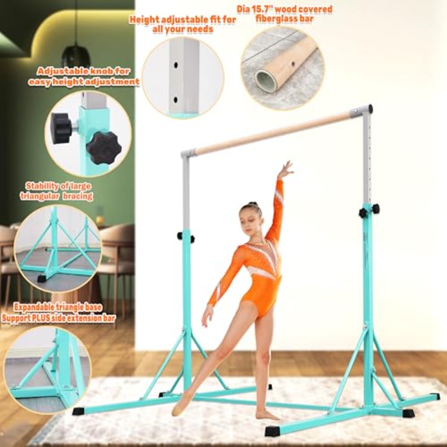 Gymnastics Bar for home gym tr - Gymnastic Ring Wood 评论和价格