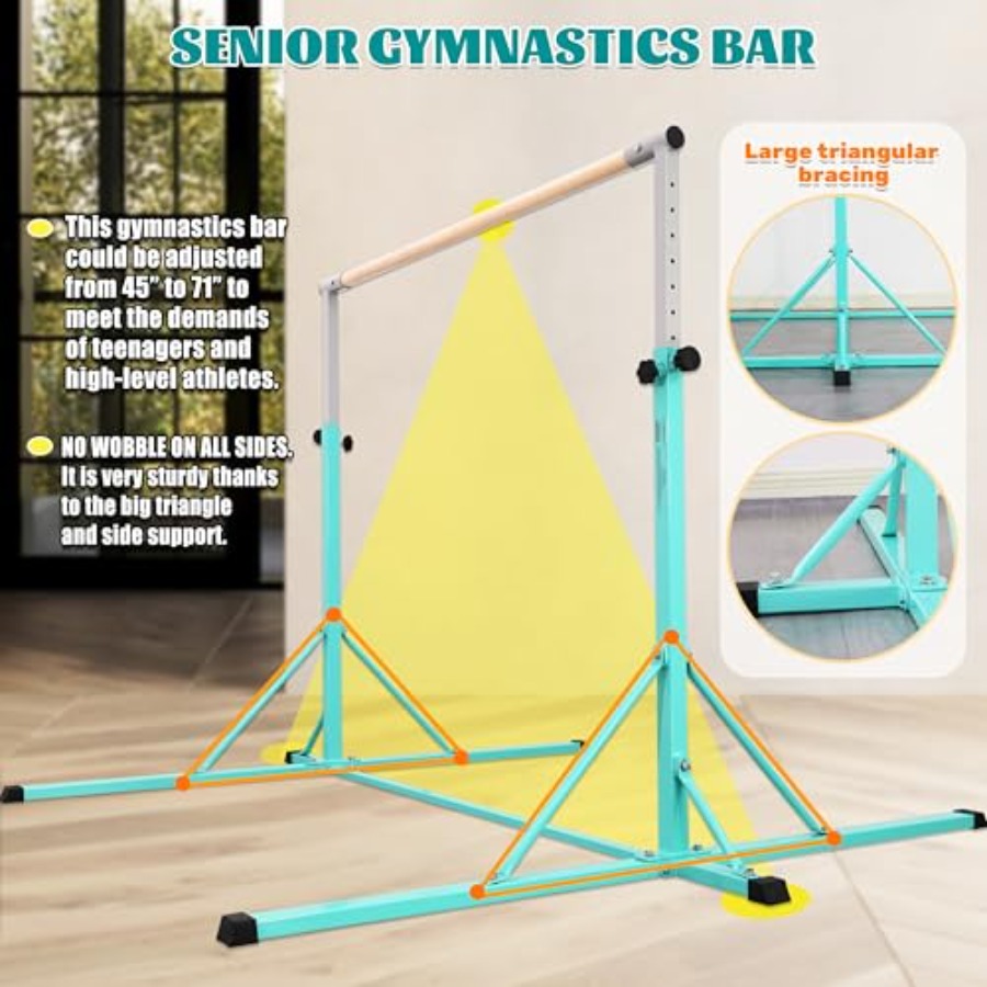 Gymnastics Bar for home gym tr - Gymnastic Ring Wood 评论和价格