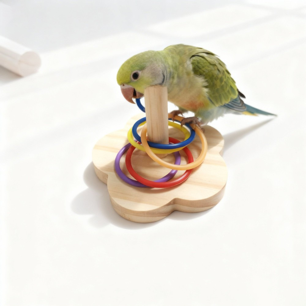 1PC Wooden Parrot Intelligence - Gymnastic Ring Wood 评论和价格